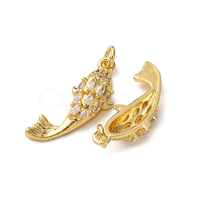Brass Micro Pave Cubic Zirconia Pendants KK-A271-03D-G-1