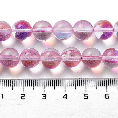 Synthetic Moonstone Beads Strands G-P528-J03-05-1