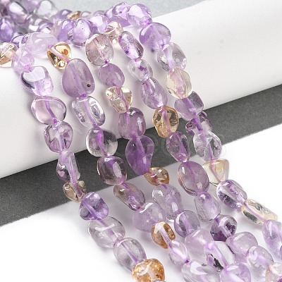 Natural Ametrine Beads Strands G-P497-01C-48-1