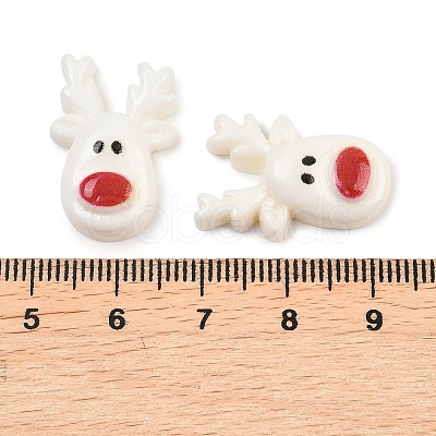 Christmas Opaque Resin Cabochons RESI-XCP0002-66A-1
