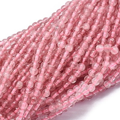 Natural Strawberry Quartz Beads Strands G-A177-04-14-1