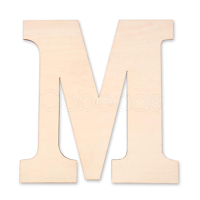 Letter Unfinished Wood Blank Cutouts DIY-ZX040-01M-1