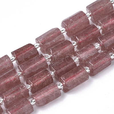 Natural Strawberry Quartz Beads Strands G-S345-8x11-008-1