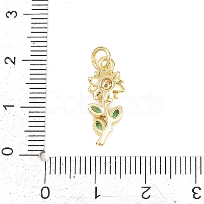 Valentine's Day Brass Micro Pave Cubic Zirconia Pendants KK-D258-07G-03-1