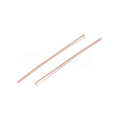 Brass Flat Head Pins X-KK-WH0058-03D-RG-1