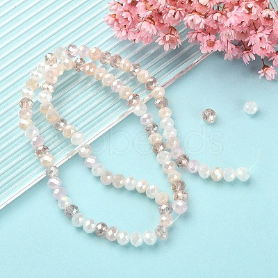 Electroplate Glass Beads Strands EGLA-YW0002-D09-1