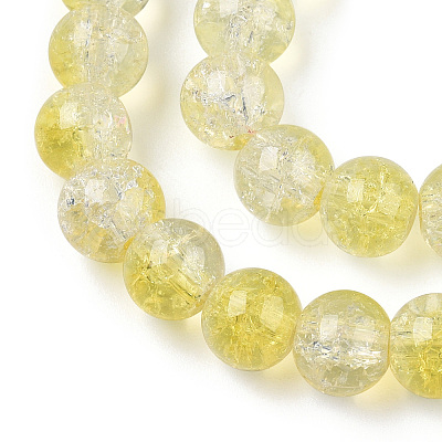 Transparent Crackle Baking Paint Glass Beads Strands DGLA-T003-01B-15-1