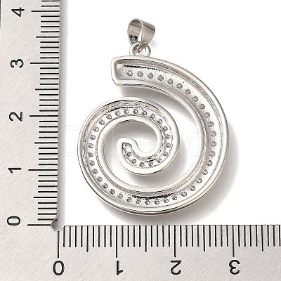 Rack Plating Brass Micro Pave Cubic Zirconia Pendants KK-I720-54P-1