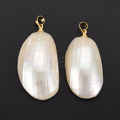 Shell Pendants SSHEL-T014-48A-1