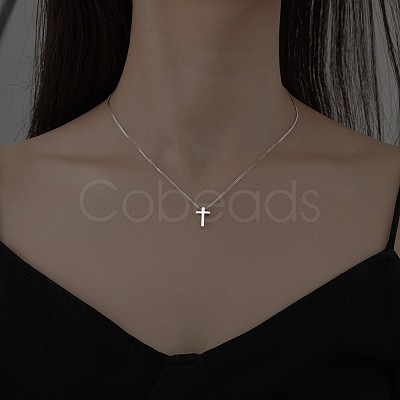 Cross Alloy Pendant Necklaces WGAF0E8-18-1