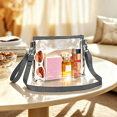 Waterproof Transparent PVC Crossbody Bags AJEW-WH20115-05A-1