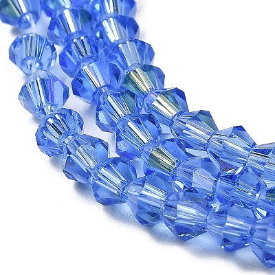 Transparent Electroplate Glass Beads Strands EGLA-A039-T2mm-L07-1