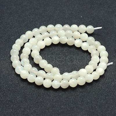 Natural White Moonstone Beads Strands G-P342-02A-6mm-A--1