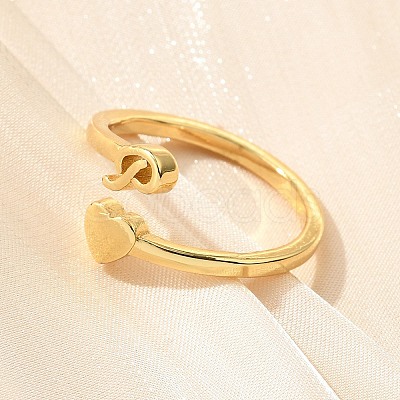 Brass Cuff Rings for Women RJEW-U044-P-1