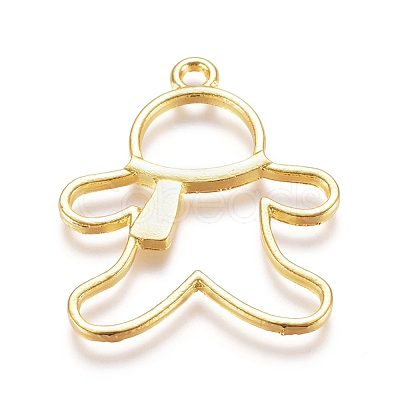 Zinc Alloy Open Back Bezel Pendants X-PALLOY-E564-80G-1