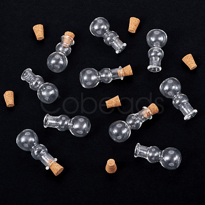 10Pcs Clear Glass Wishing Bottles AJEW-TA0002-85F-1
