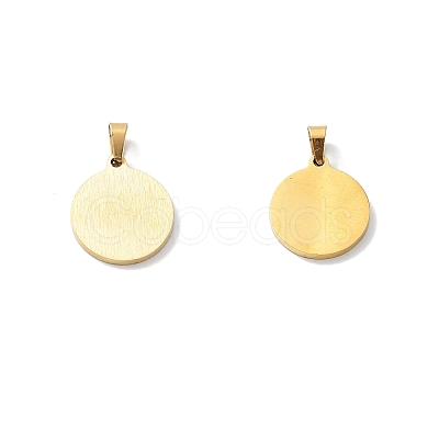PVD Vacuum Plating 304 Stainless Steel with White Shell Pendants STAS-G268-01C-G-1