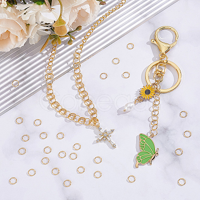 Brass Open Jump Rings KK-WH0088-82-1