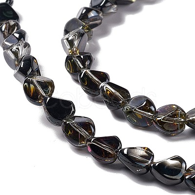 Electroplate Glass Beads Strands EGLA-L038-HR02-1