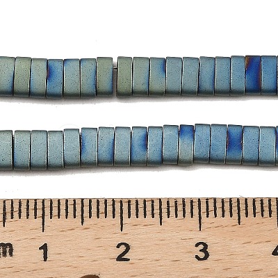 Electroplated Frosted Non-magnetic Synthetic Hematite Beads Strands G-G089-A01-12-1