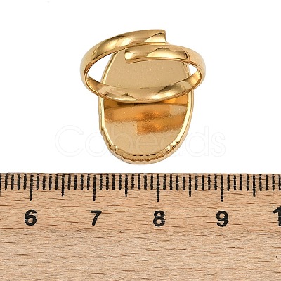 304 Stainless Steel Enamel Open Cuff Rings for Women RJEW-K301-06B-01-1
