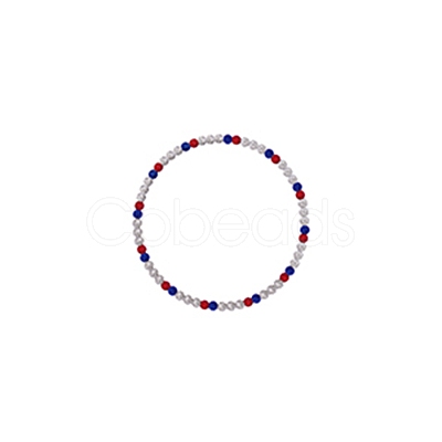Polymer Clay Rhinestone Round Beaded Necklaces NJEW-SW00049-05-1