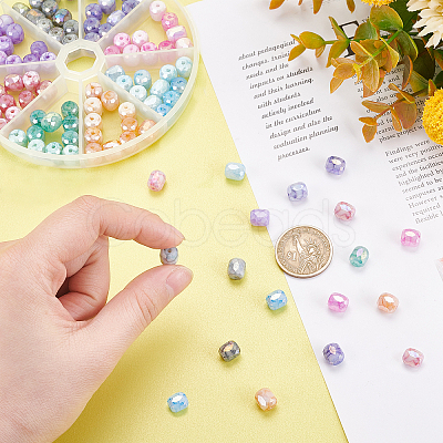 Opaque Baking Paint Glass Beads Strands EGLA-PH0001-21-1