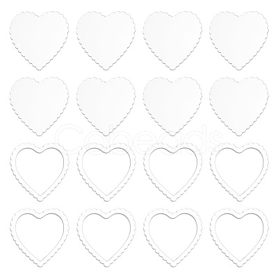 1 Set Transparent Acrylic Clear Blank Badge AJEW-BC0008-07E-1