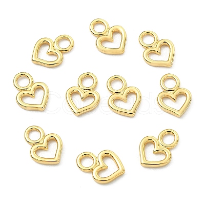 SHEGRACE Brass Heart Charms XGR0161G-100G-1