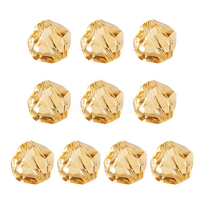 10Pcs Glass Imitation Austrian Crystal Beads GLAA-TADJ0001-11B-1