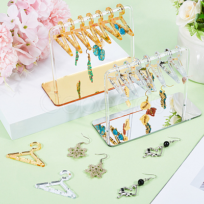 2 Sets 2 Styles Acrylic Earring Display Stands EDIS-CP0001-08-1