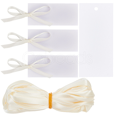 50Pcs Blank Rectangle White Paper Gift Tags CDIS-CN0001-03B-1