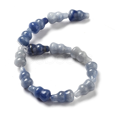 Dyed & Heated Natural Blue Aventurine Beads Strands G-P528-G03-01-1