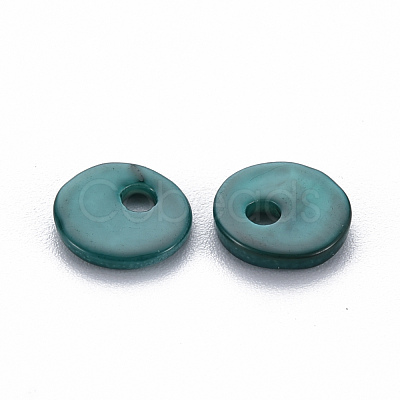 Spray Painted Freshwater Shell Charms SHEL-S276-151B-1