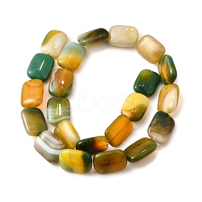 Natural Striped Agate/Banded Agate Beads Strands G-B137-B01-01K-1