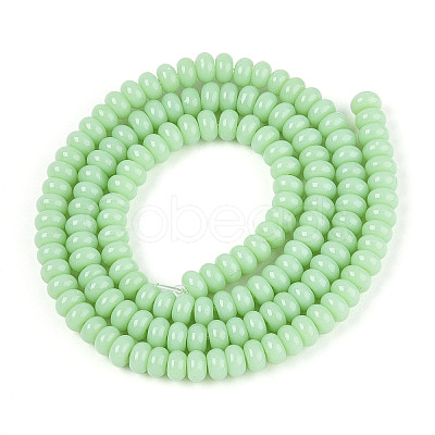 Opaque Solid Color Glass Beads Strands GLAA-ZX008-4mm-18U-1