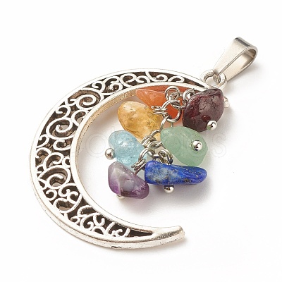Natural Mixed Stone Pendants X-PALLOY-JF01487-1