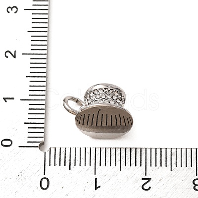 304 Stainless Steel Rhinestone Pendants RB-CBA1537-02P-1