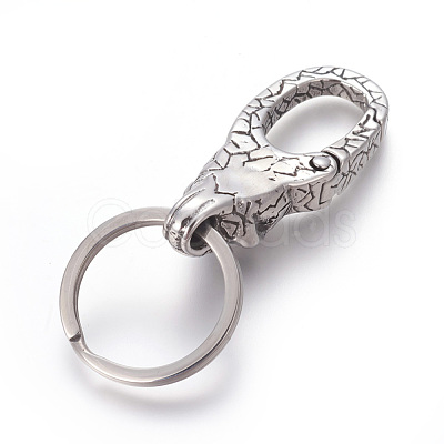304 Stainless Steel Split Key Rings Hand Polished STAS-E452-63AS-1