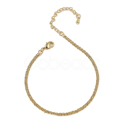 Brass Rope Chain Bracelets for Women BJEW-G735-08G-1