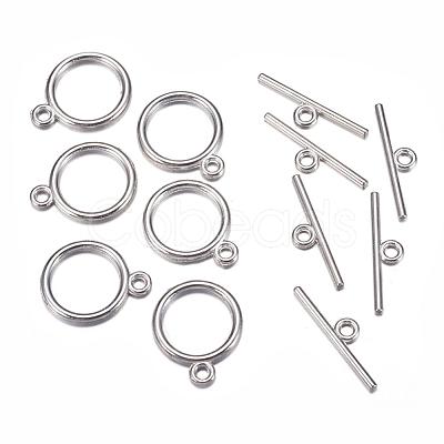 Tibetan Style Toggle Clasps X-TIBE-A12208-P-NR-1