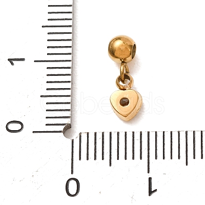304 Stainless Steel Pave Clear Cubic Zirconia Charms CU-CBAB6EC-07G-01-1
