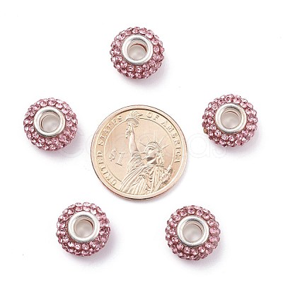 Grade A Rhinestone European Beads CPDL-H001-9-1