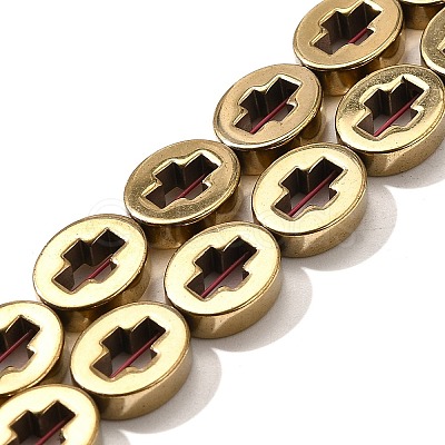 Electroplated Synthetic Non-magnetic Hematite Beads Strands G-L613-Z01-02F-1