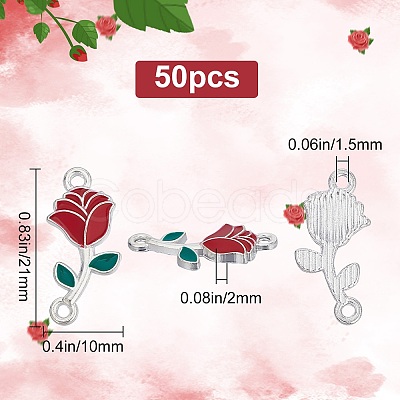 50Pcs Alloy Enamel Connector Charms FIND-SC0007-80-1