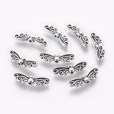 Tibetan Style Alloy Beads X-TIBEB-1331-AS-LF-1