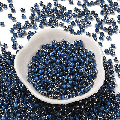 Transparent Inside Colours Glass Seed Beads SEED-H002-A-C215-1
