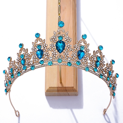 Alloy Rhinestone Crown Hair Bands PW-WG903DF-08-1