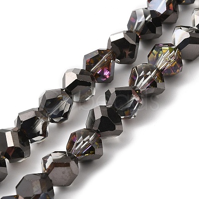 Transparent Electroplate Glass Beads Strands EGLA-I017-04-HP03-1