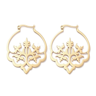 304 Stainless Steel Hoop Earrings EJEW-P271-03G-1